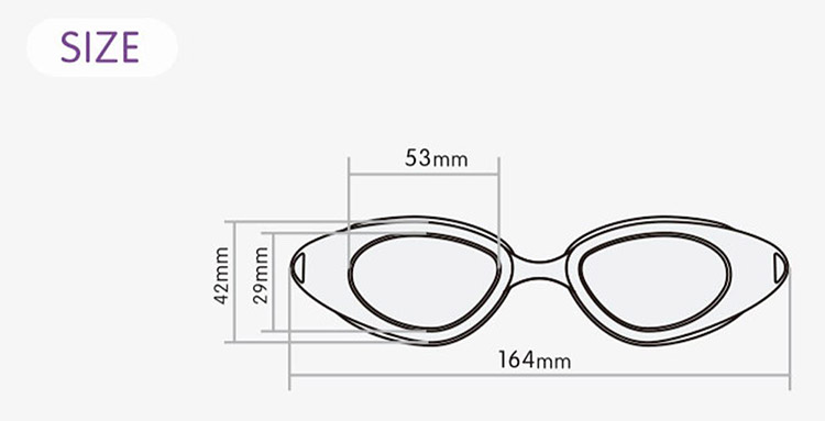 WHALE CF-7901 Wide-Vision Anti-Fog Swimming Goggles Replaceable Nose Bridge Adult Safe Silicone Swimming Glasses - Black
