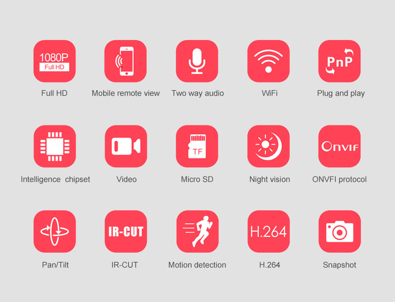 VSTARCAM C24s IP Camera 720P WiFi Night Vision Wireless Camera Built-in IR-CUT CCTV P2P Onvif Security Camera