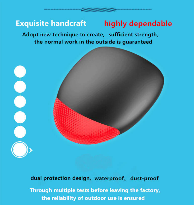 K9 Bike Tail Light WiF + GPS Locator Tracker Section Vibration Phone Alarm Anti-theft Anti-lost - Black