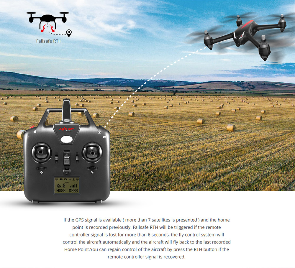 MJX Bugs 2 B2W WIFI FPV Brushless With HD 1080P Camera GPS RC Quadcopter RTF - Red