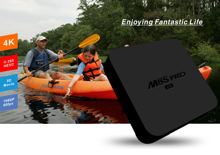 M8S PRO Android 6.0 RK3229 4K TV BOX 8GB ROM 802.11 b/g/n WIFI LAN KODI DLNA EU Plug