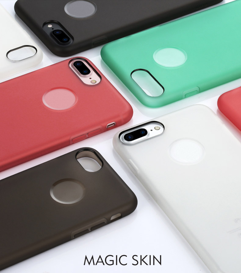 Red iPhone7 Plus Case Benks Magic Skin 1.5mm Shock Resistant TPU Case Back Cover
