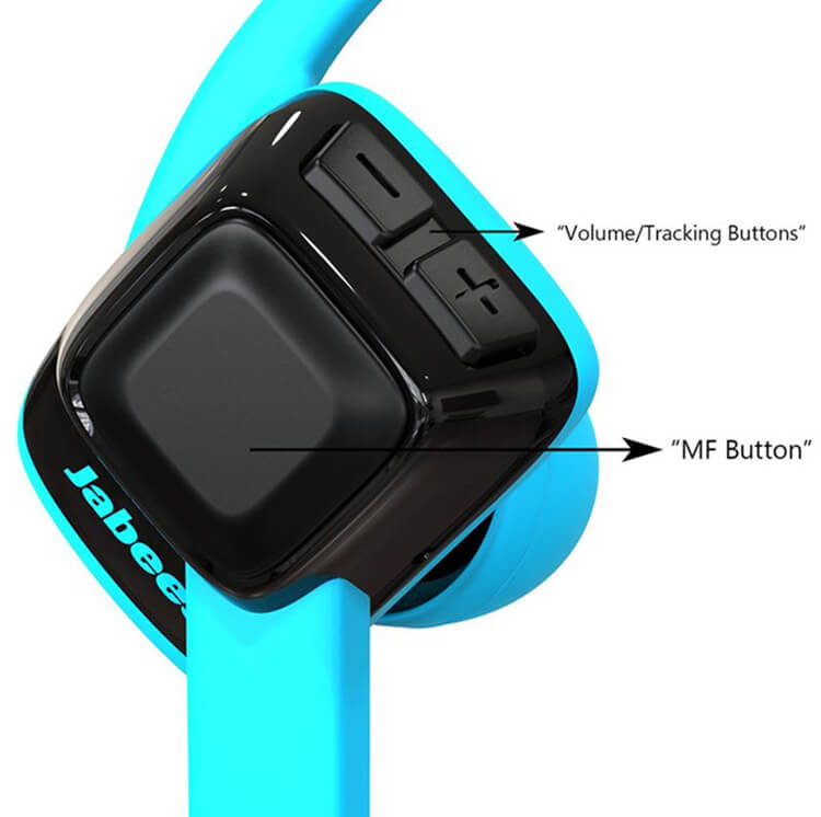 Jabees beatING Wireless Bluetooth 4.1 Stereo Headphone Water Resistance Sports Earphone - Blue