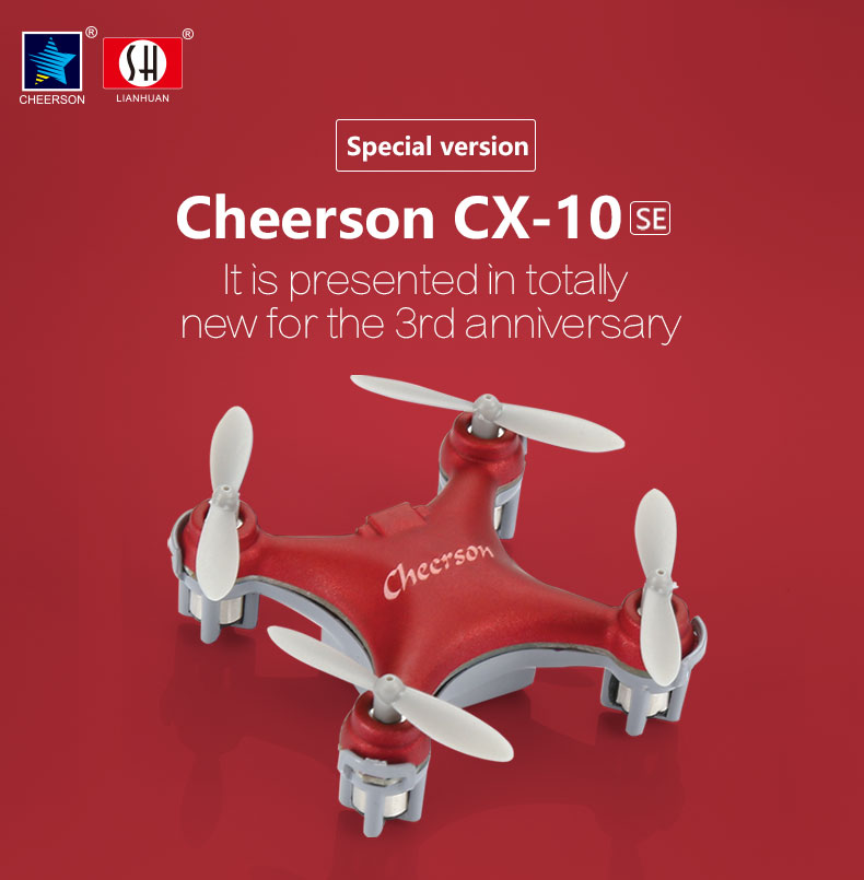 Cheerson CX-10SE Mini 2.4G 4CH 6Axis Gyro Headless Mode RC Quadcopter RTF - White