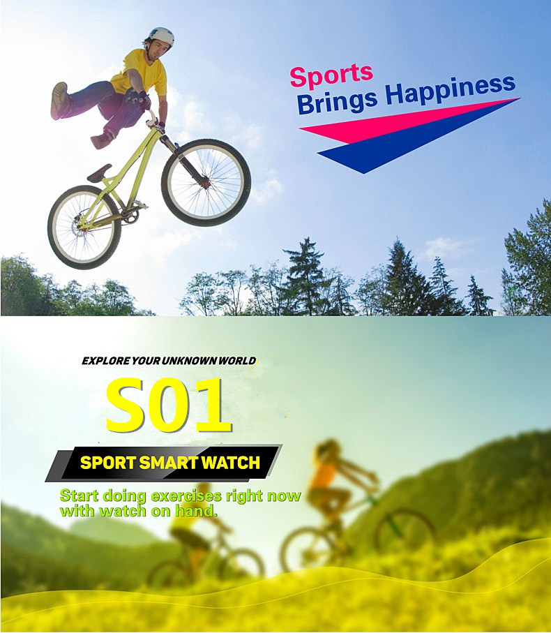 S01 Smart Watch 1.3 Inch Screen GPS Bluetooth 2503A 32GB TF Card SMS Reminder Camera Siri Multi-mode Sports Monitoring - Camouflage