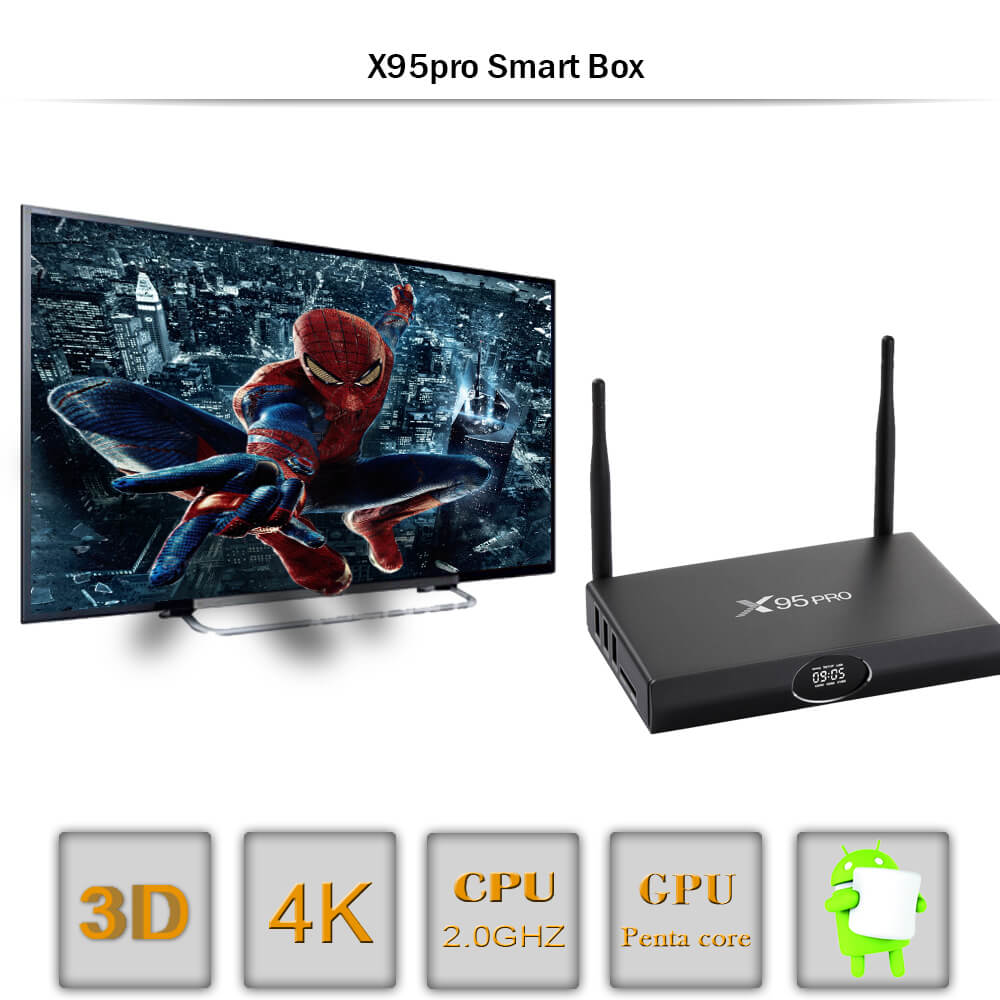X98 PRO Amlogic S912 2GB/16GB Android TV Box KODI 802.11AC WIFI Bluetooth 1000M LAN DLNA Niracast