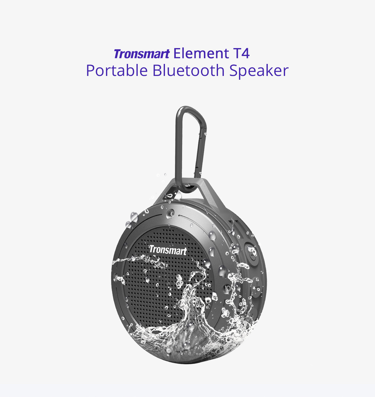 Tronsmart Element T4 5W Bluetooth 4.2 IP67 Water Resistance Portable Speaker - Red