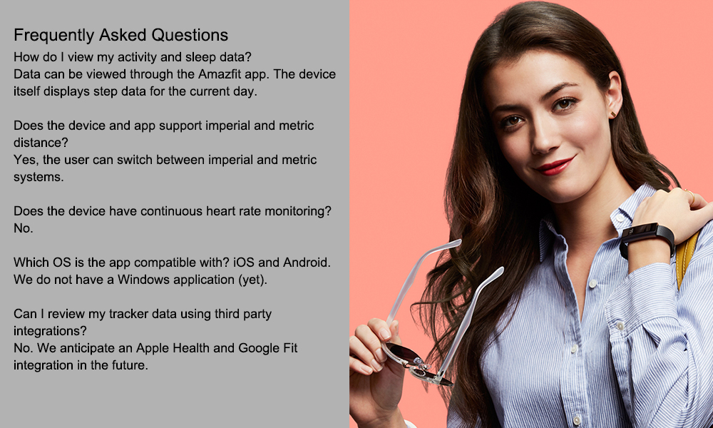 Huami Xiaomi Amazfit Smart Band IP67 Water Resistant Bluetooth 4.0 Smart Notification Heart Rate Monitor Compatible with Android iOS - Black