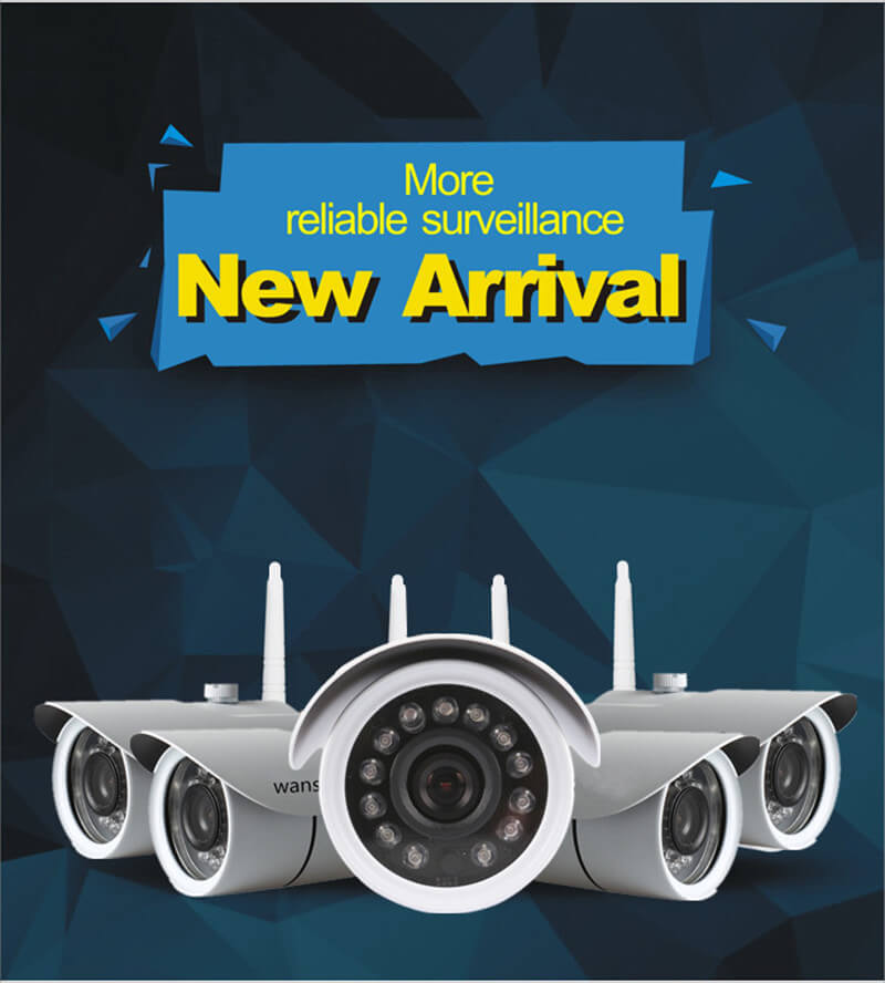 WANSCAM HW0043 IP Camera WiFi 720P ONVIF Motion Detection Waterproof IP66 COMS 1.0 MP Security Camera White -US Plug