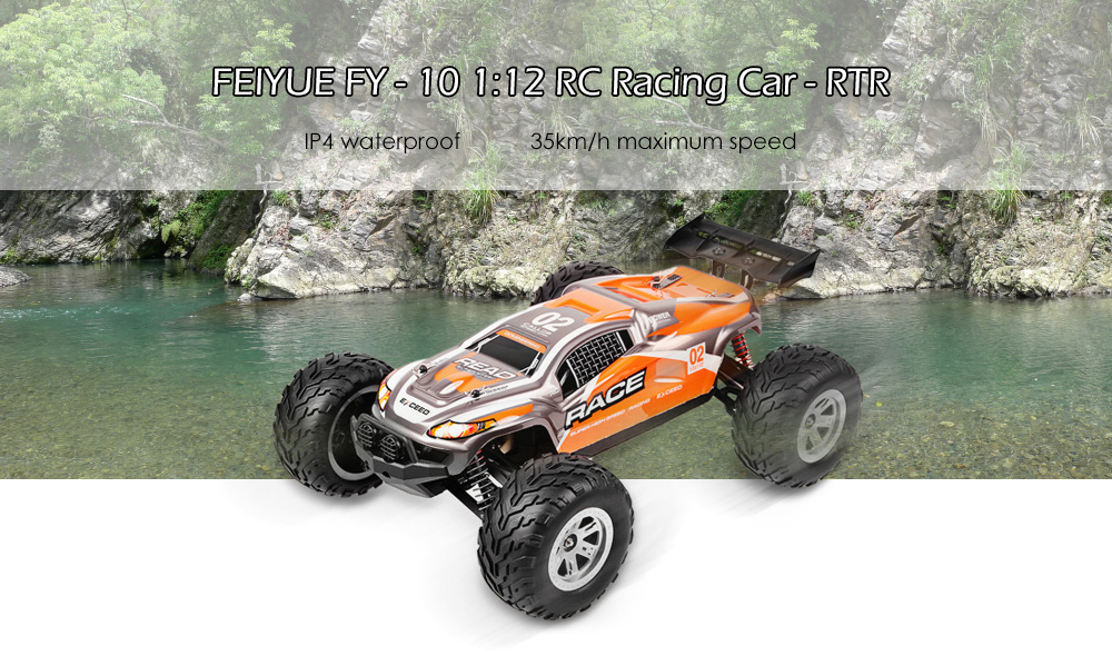 Feiyue FY10 Race 2.4G 1/12 4WD Water and Land High Speed RC Car RTR - Orange