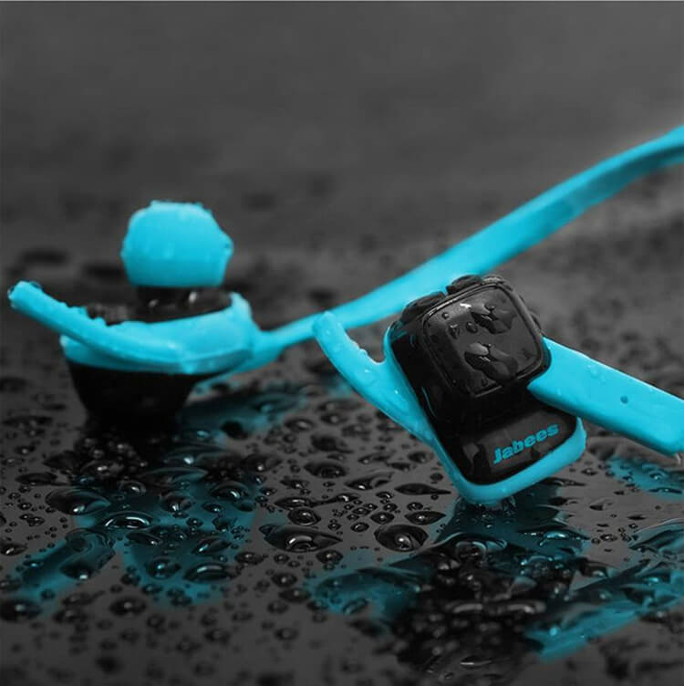 Jabees beatING Wireless Bluetooth 4.1 Stereo Headphone Water Resistance Sports Earphone - Blue