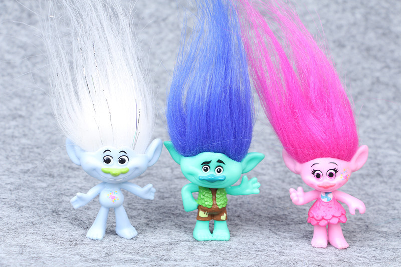 Action Figure Toy Trolls 6PCS/Set 8cm Anime Figures Collezione PVC Toy