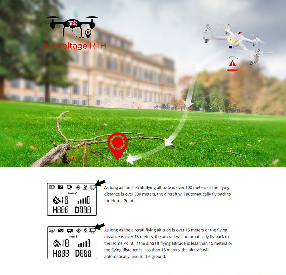 MJX Bugs 2 B2C Brushless RC Quadcopter With GPS Full HD 1080P Camera Altitude Hold Mode RTF - White