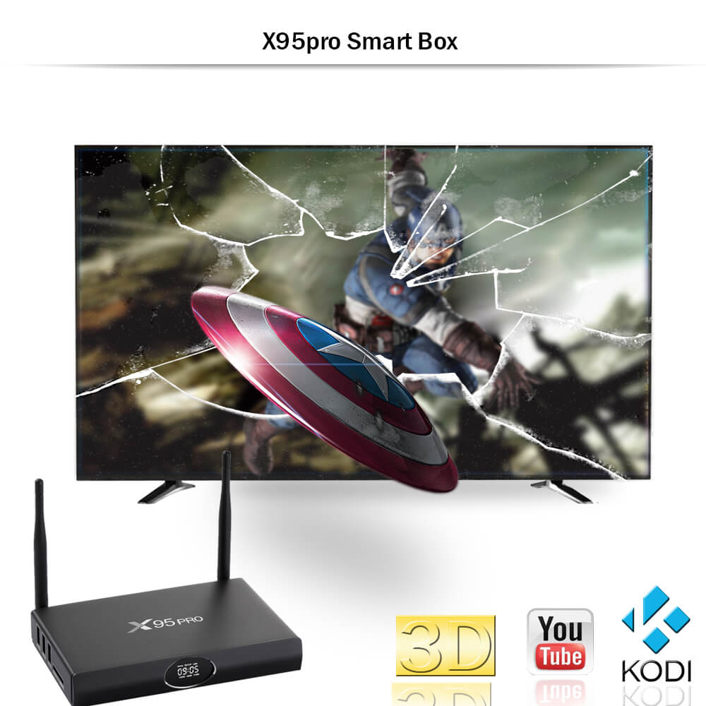 X98 PRO Amlogic S912 2GB/16GB Android TV Box KODI 802.11AC WIFI Bluetooth 1000M LAN DLNA Niracast