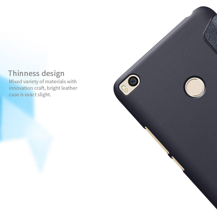 Black Xiaomi Mi Max 2 Leather Case Nillkin Sparkle PU Case Protective Back Cover