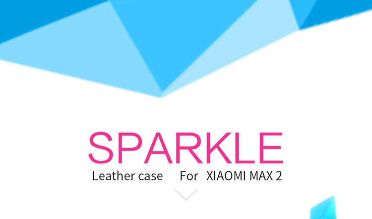 Black Xiaomi Mi Max 2 Leather Case Nillkin Sparkle PU Case Protective Back Cover