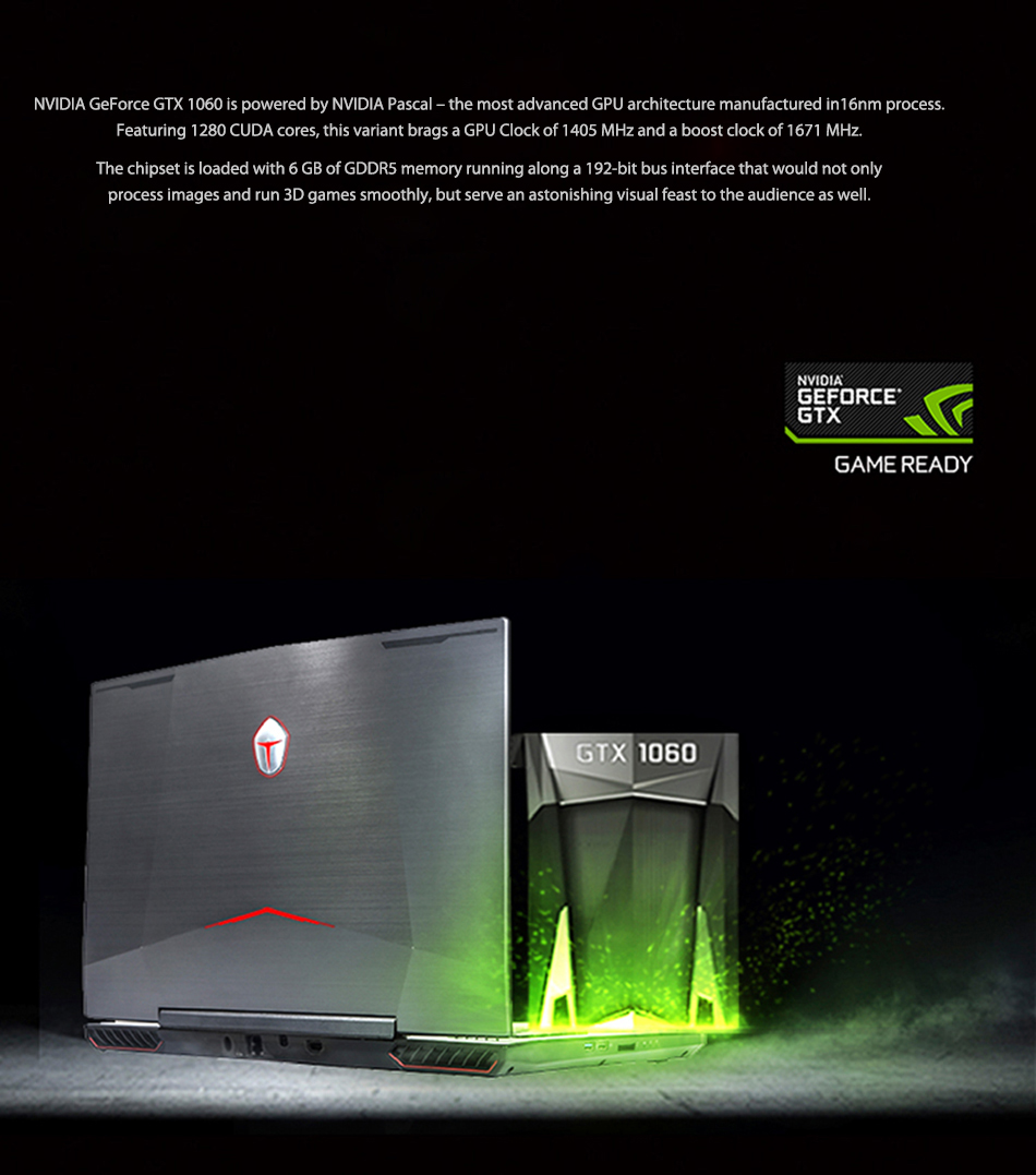 ThundeRobot 911GT-Y6 17.3" Gaming Laptops PC Tablets Intel Core i7 7700HQ Nvidia GTX1060 IPS 16GB RAM 256G+1T DOS OS Bac