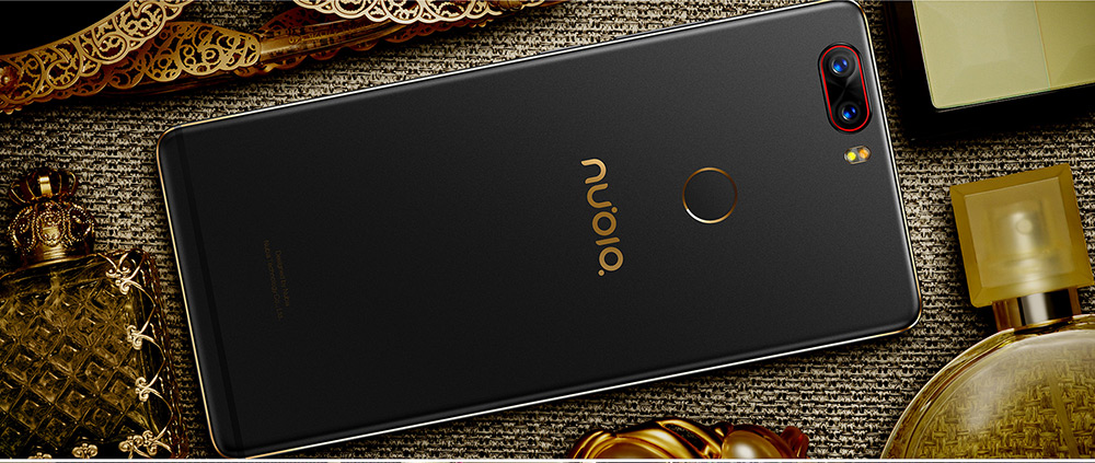 ZTE Nubia Z17 5.5 Inch 4G LTE Smartphone 6GB 64GB Dual Rear Cam 12.0MP+23.0MP Snapdragon 835 Octa Core Android 7.1 NFC Fast Charge QC4+ Bass Sound - Black