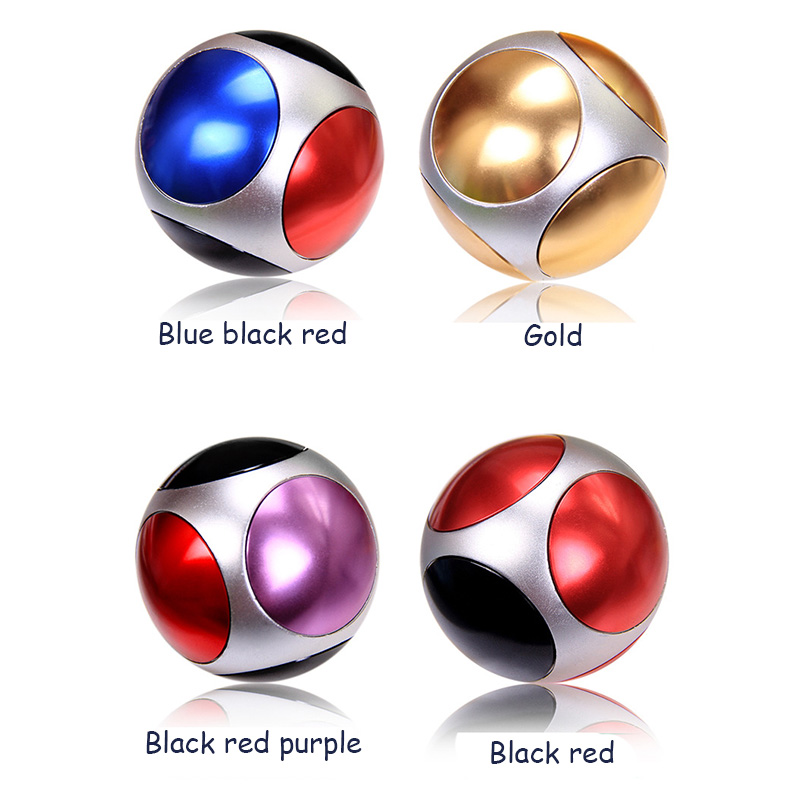 Fidget Hand Spinner Football Aluminium Alloy Stress Relief Gift Fidgeting Toy - Silver + Black + Red + Blue