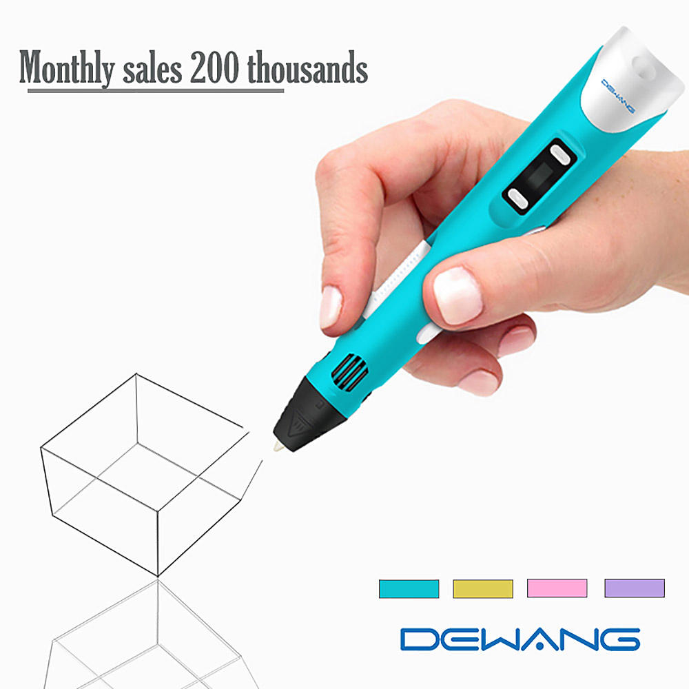 DIY Smart 3D Printing Pen 1.75mm ABS/PLA Free Filament Creative Gift for Kids Design Painting - Blue