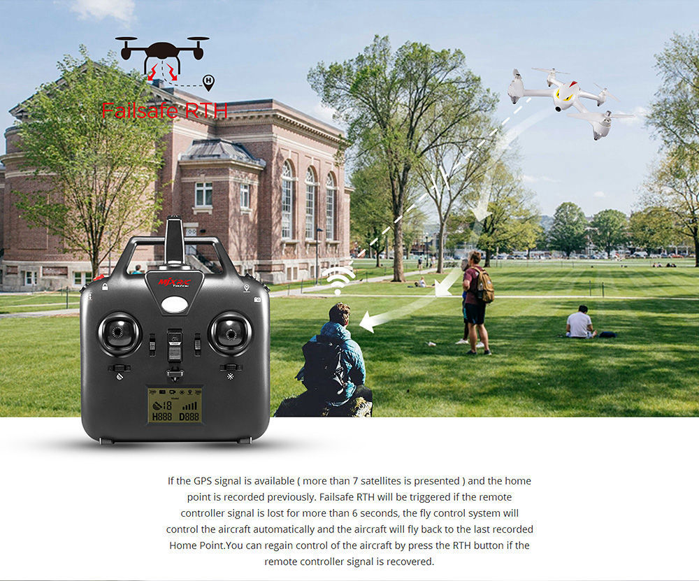 MJX Bugs 2 B2C Brushless RC Quadcopter With GPS Full HD 1080P Camera Altitude Hold Mode RTF - White