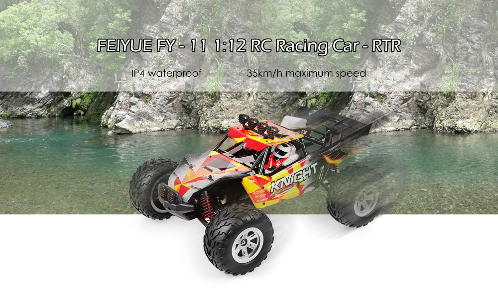 Feiyue FY11 Knight 2.4G 1/12 4WD Water and Land High Speed RC Car RTR - Orange