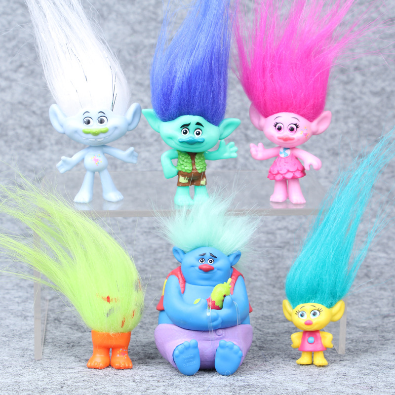 Action Figure Toy Trolls 6PCS/Set 8cm Anime Figures Collezione PVC Toy