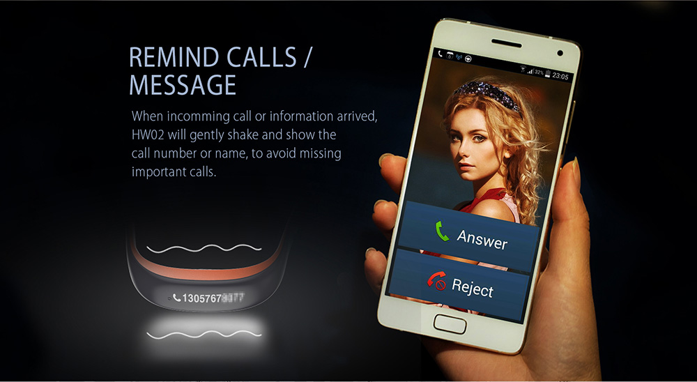 Lenovo HW02 Smart Wristband 3D G-Sensor Bluetooth 4.2 Heart Rate Moniter Pedometer Fitness Tracker Compatible with Android iOS - Red
