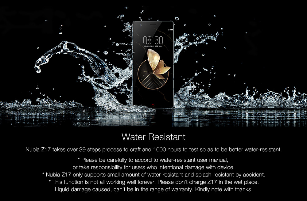 ZTE Nubia Z17 5.5 Inch 4G LTE Smartphone 6GB 64GB Dual Rear Cam 12.0MP+23.0MP Snapdragon 835 Octa Core Android 7.1 NFC Fast Charge QC4+ Bass Sound - Black