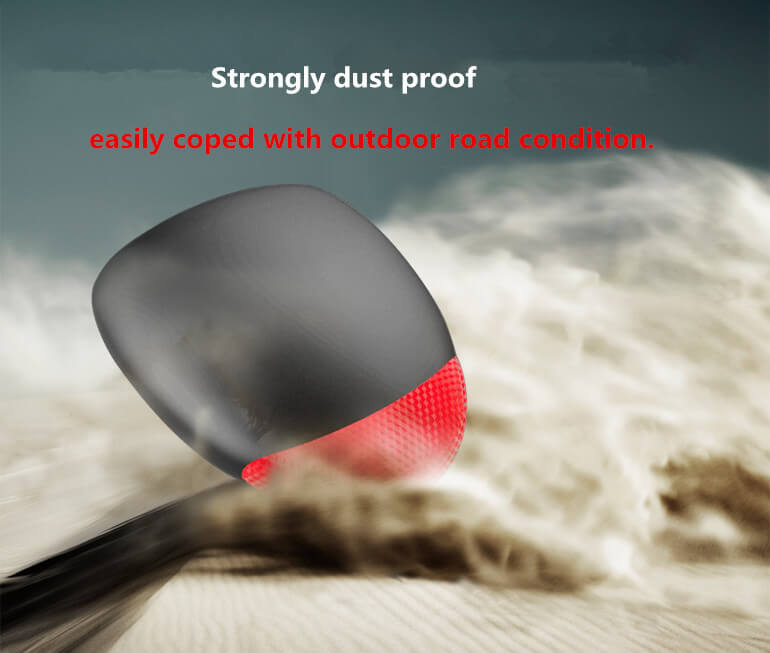 K9 Bike Tail Light WiF + GPS Locator Tracker Section Vibration Phone Alarm Anti-theft Anti-lost - Black