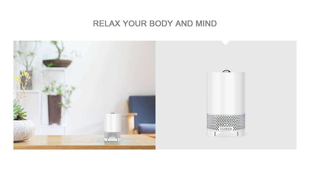 Blinblin Major I Pulse Laser Light Portable Wireless Bluetooth Speaker with Blue Atmosphere LED Light - White