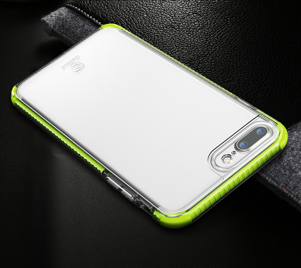 Baseus Armor Case Protection Case Clear Back Cover for iPhone 7 - Red