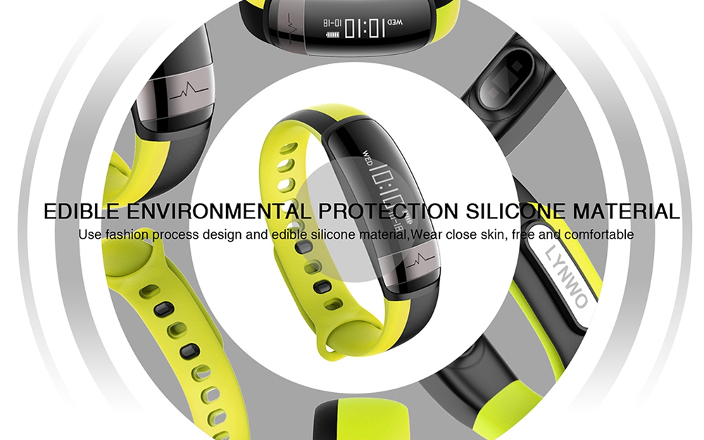 LYNWO M6 Smart Wrist Band Bluetooth Heart Rate Blood Pressure Monitor Health Tracker IP67 Water Resistant with iOS Android - Red