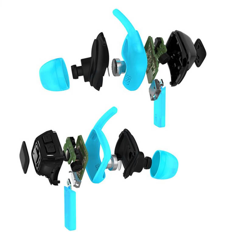 Jabees beatING Wireless Bluetooth 4.1 Stereo Headphone Water Resistance Sports Earphone - Blue
