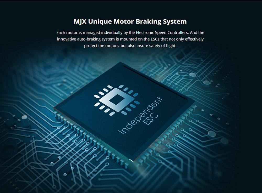 MJX Bugs 2 B2W WIFI FPV Brushless With HD 1080P Camera GPS RC Quadcopter RTF - Bright Black