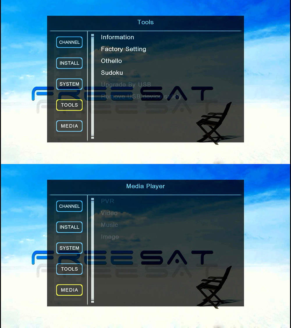 Freesat V7 Full HD DVB-T/T2 Set Top Box Terrestrial Satellite Receiver Dolby AC-3 Logic