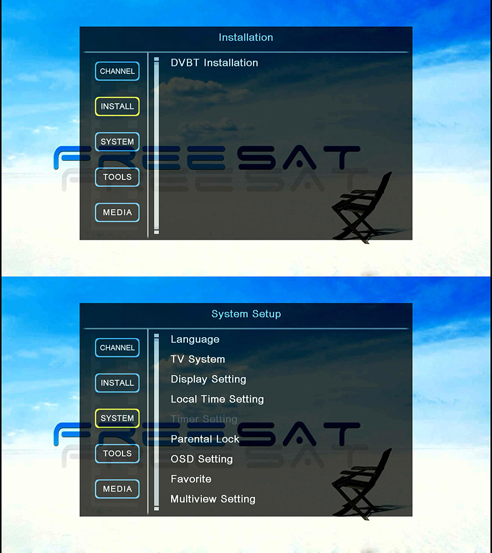 Freesat V7 Full HD DVB-T/T2 Set Top Box Terrestrial Satellite Receiver Dolby AC-3 Logic