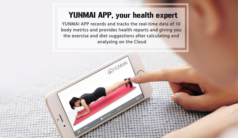 YUNMAI 1501 Smart Weight Scale with Bluetooth 4.0 APP Recored BMI Mini Scale -White