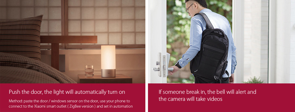 Xiaomi Mi Smart Home 6 in 1 Kit Wireless Switch Door Wr Body Sensoindows Sensor Multi-funciton Gateway Kits -White