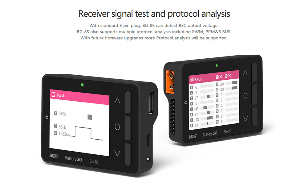 ISDT BatteryGo BG-8S Smart Battery Checker Support Quick Charge 3.0 BC 1.2