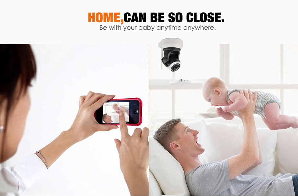 Vikcam C7824WIP WiFi 720P IP Camera with 32GB TF Card Built-in IR-cut ONVIF2.0 Motion Detection Night Vision P2P PT CMOS Sensor Security Camera -White