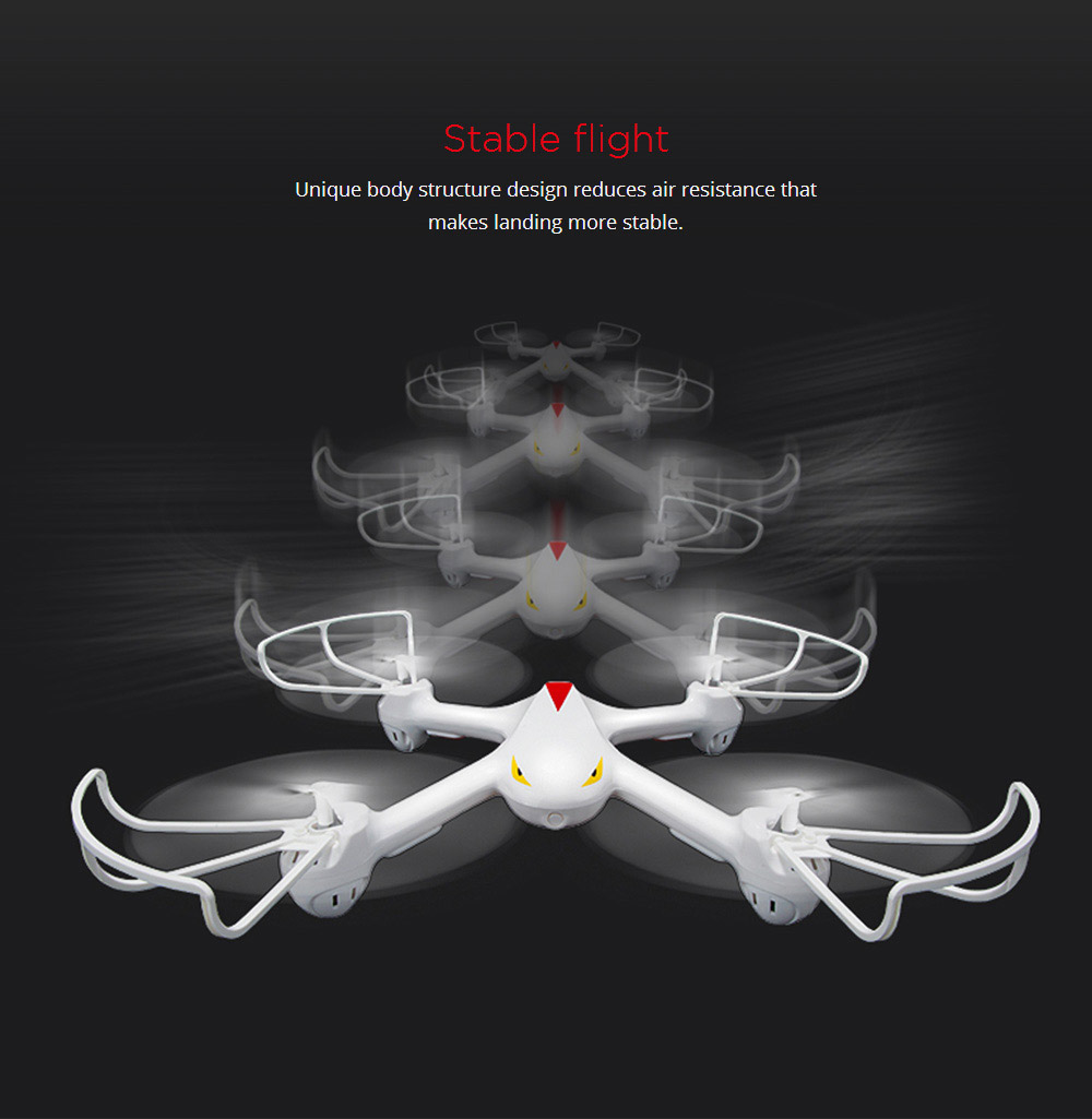 MJX X708 Cyclone 2.4G 6Axis Gyro RC Quadcopter with 3D Flips Headless Mode RTF - White