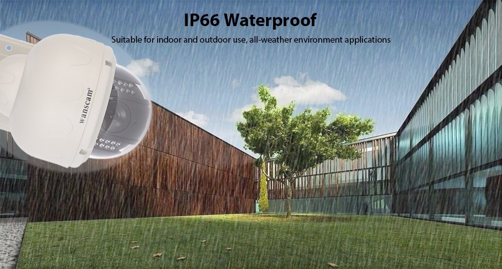 Wanscam HW0038 WiFi IP Camera Built-in IR-cut 1.0MP ONVIF IP66 Waterproof Motion Detection Night Vision Security Camera