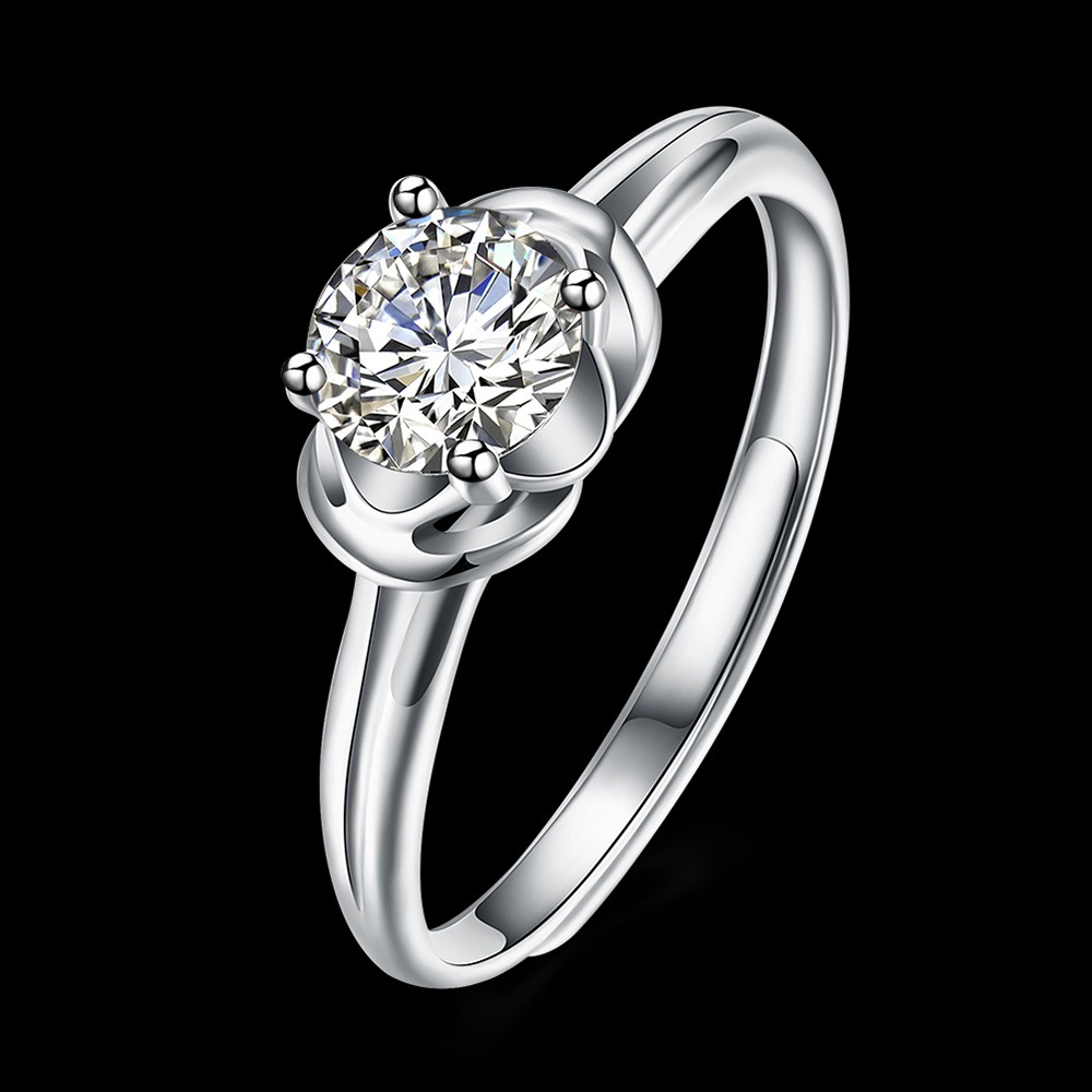 SH-R0005 925 Sterling Silver Ring Cubic Zircon Ring Jewelry Adjustable Ring Size