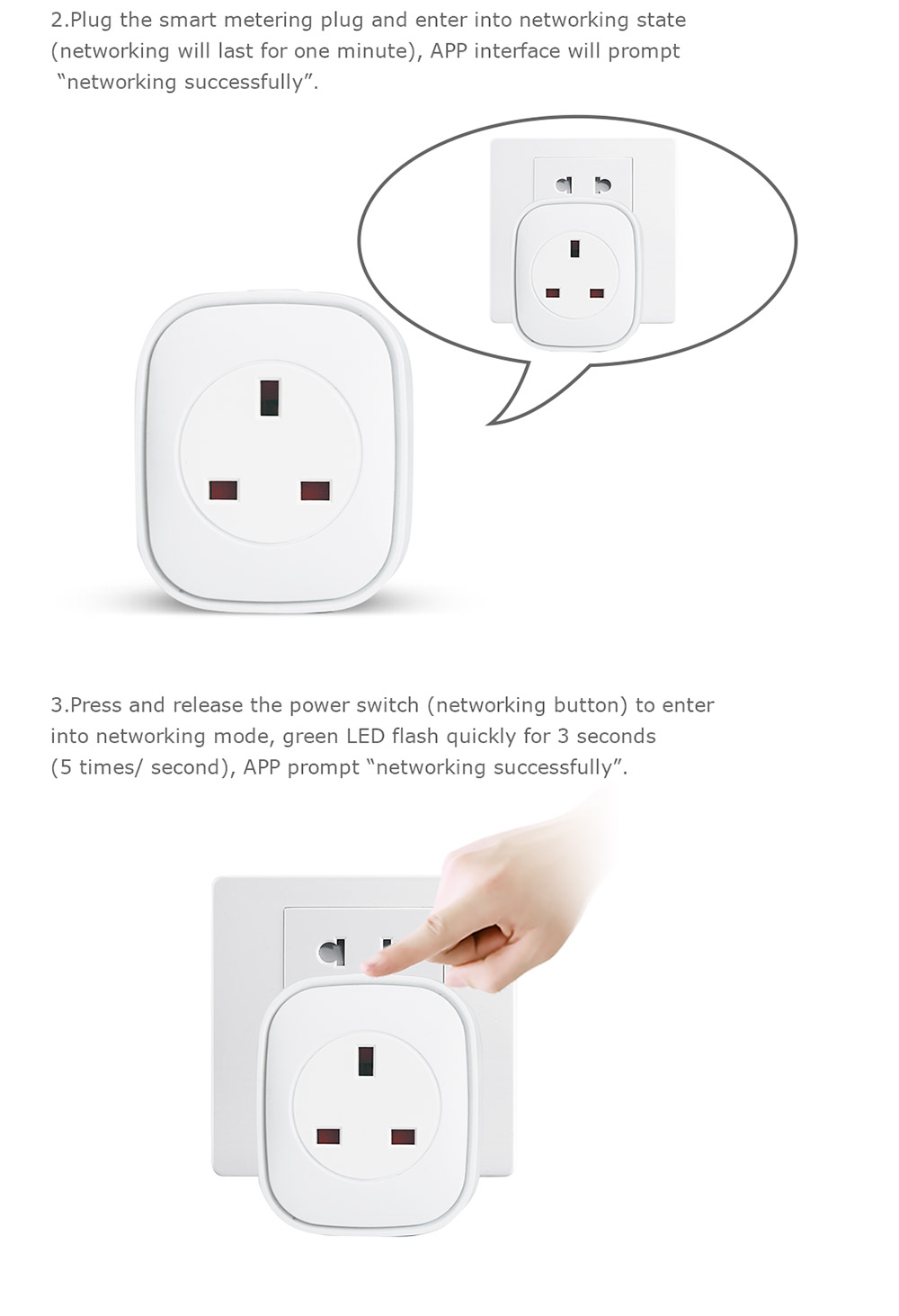 HEIMAN WS2SK-X Smart WiFi Plug Works with Amazon Alexa 110V-AC120V 16A APP Remote Control Timing Socket -White/UK Plug