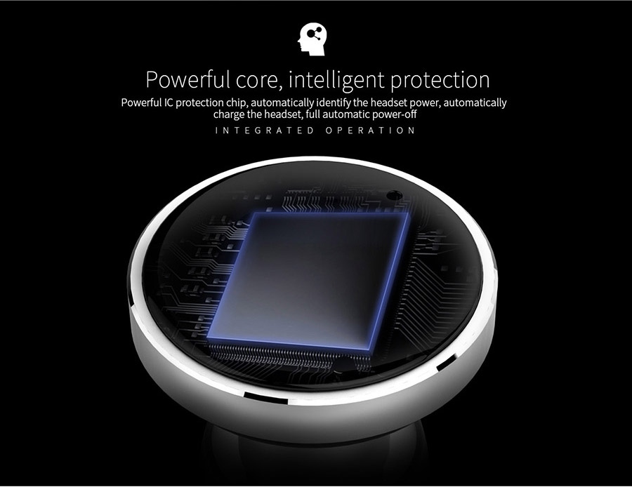 Oveve Q21 Wireless Bluetooth Earphone Automatic Charging Connect Two Devices Noise Reduction - Black