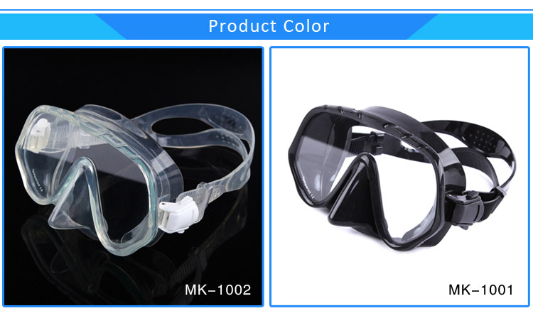 Whale MK1002 Diving Mask Snorkel Mask with Tempered Glass Lenses Scuba Dive Goggles Safety Diving Equipment - White