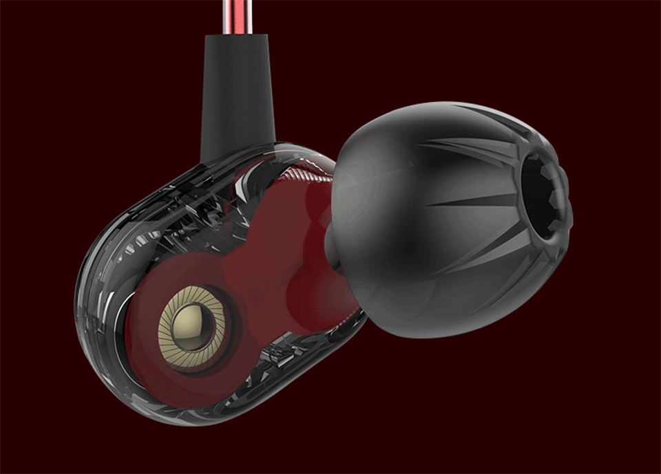 KZ ZSE Headphone with Mic Dual Dynamic Drivers Earphone Noise Isolating HiFi Music Sports Earbuds - Black