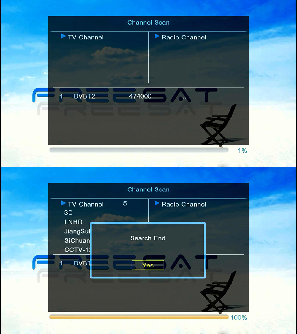 Freesat V7 Full HD DVB-T/T2 Set Top Box Terrestrial Satellite Receiver Dolby AC-3 Logic