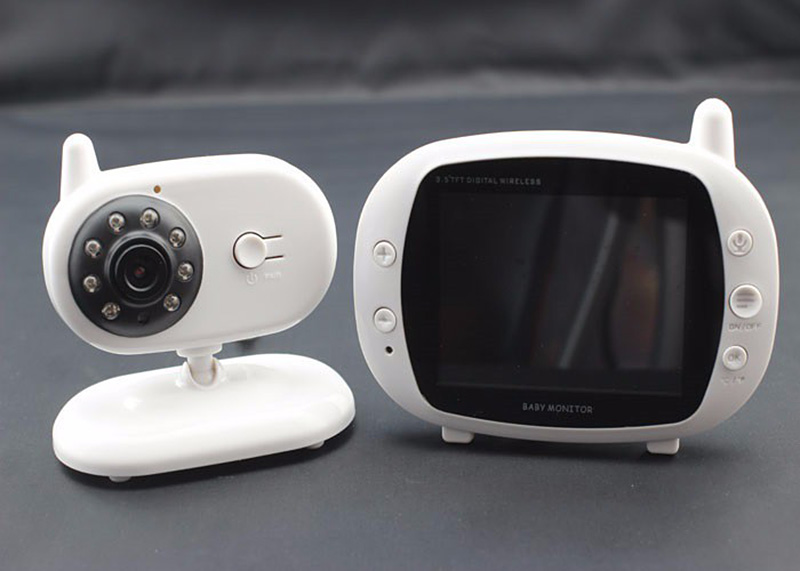 850 Baby Monitor 2.4G Wireless Touchable Key Intercom VOX System IR Night Vision Baby Alarm -White